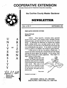 COOPERATIVE EXTENSION NEWSLETTER U A
