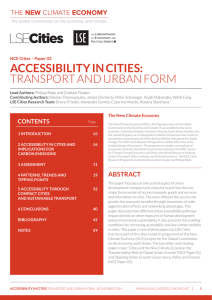 ACCESSIBILITY IN CITIES: TRANSPORT AND URBAN FORM CONTENTS NCE Cities – Paper 03