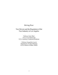 Driving Poor:  Taxi Drivers and the Regulation of the