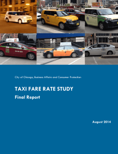 TAXI FARE RATE STUDY  Final Report August 2014