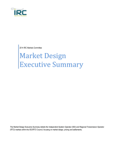 Market Design Executive Summary