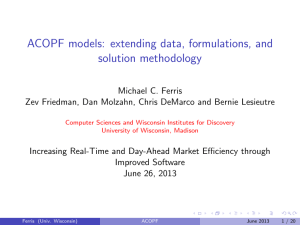 ACOPF models: extending data, formulations, and solution methodology