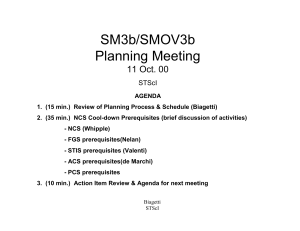 SM3b/SMOV3b Planning Meeting 11 Oct. 00 STScI
