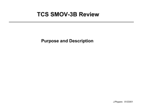 TCS SMOV-3B Review Purpose and Description J.Piquero   01/23/01
