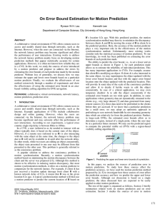 On Error Bound Estimation for Motion Prediction