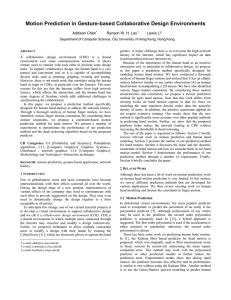 Motion Prediction in Gesture-based Collaborative Design Environments  Addison Chan