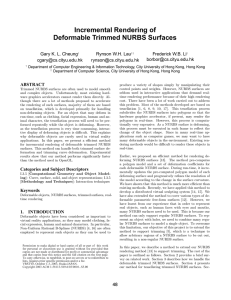 Incremental Rendering of Deformable Trimmed NURBS Surfaces