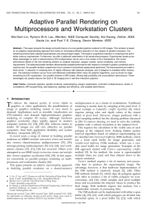 Adaptive Parallel Rendering on Multiprocessors and Workstation Clusters