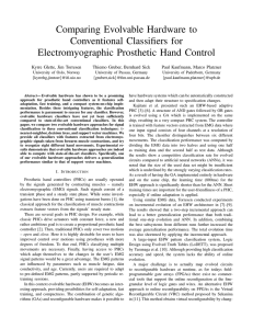 Comparing Evolvable Hardware to Conventional Classifiers for Electromyographic Prosthetic Hand Control