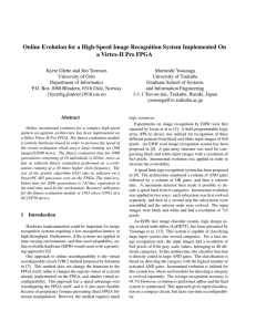 Online Evolution for a High-Speed Image Recognition System Implemented On