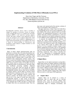 Implementing Evolution of FIR-Filters Efficiently in an FPGA