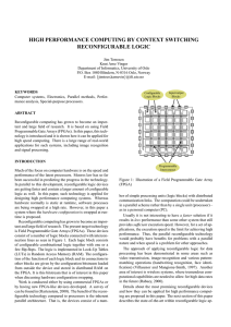 HIGH PERFORMANCE COMPUTING BY CONTEXT SWITCHING RECONFIGURABLE LOGIC