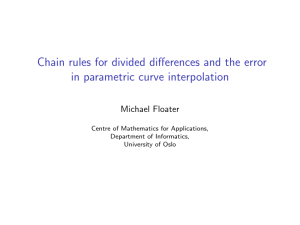 Chain rules for divided differences and the error Michael Floater