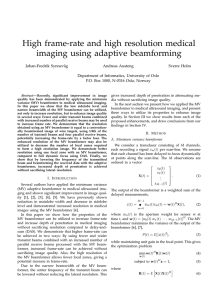 High frame-rate and high resolution medical imaging using adaptive beamforming