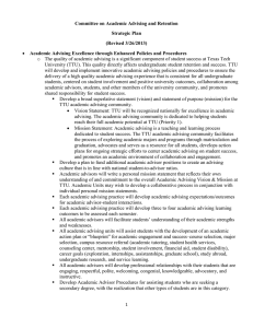 Committee on Academic Advising and Retention Strategic Plan (Revised 3/26/2013) 