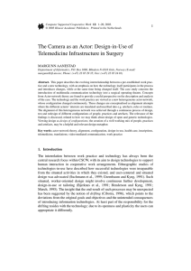 The Camera as an Actor: Design-in-Use of Telemedicine Infrastructure in Surgery 1