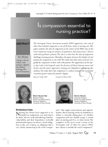 I s compassion essential to nursing practice?
