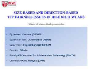 • Naeem Khademi (GS20561) Prof. Dr. Mohamed Othman 10 November 2009 9:00 AM