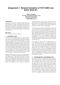 Assignment 1: Network Emulation of TCP CUBIC and SACK (Draft #1)