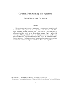 Optimal Partitioning of Sequences