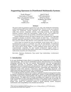 Supporting Openness in Distributed Multimedia Systems