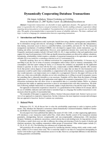 Dynamically Cooperating Database Transactions