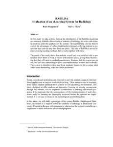 RABILDA Evaluation of an eLearning System for Radiology