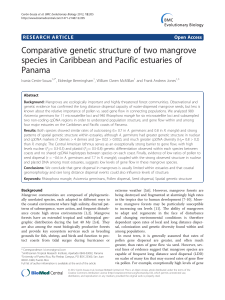 Comparative genetic structure of two mangrove Panama