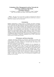 Evaluation of Key Management in ad hoc Networks for (Extended Abstract)