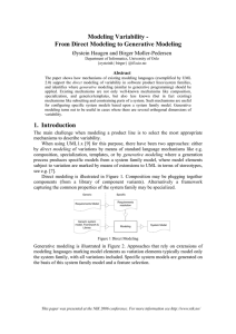 Modeling Variability - From Direct Modeling to Generative Modeling Abstract