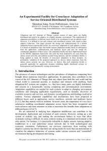 An Experimental Facility for Cross-layer Adaptation of Service Oriented Distributed Systems