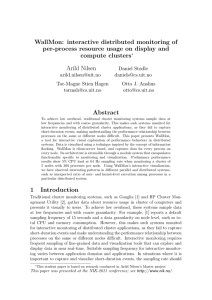 WallMon: interactive distributed monitoring of per-process resource usage on display and