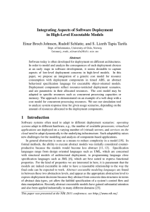 Integrating Aspects of Software Deployment in High-Level Executable Models