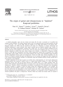 The origin of garnet and clinopyroxene in ‘‘depleted’’ Kaapvaal peridotites