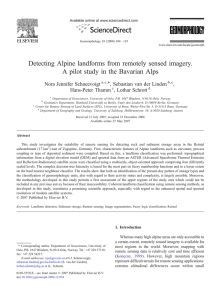 Detecting Alpine landforms from remotely sensed imagery. Nora Jennifer Schneevoigt