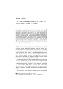 Karine Nyborg The Impact of Public Policy on Social and