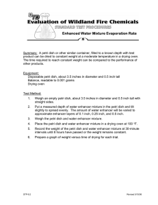 Enhanced Water Mixture Evaporation Rate