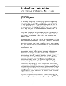Juggling Resources to Maintain and Improve Engineering Excellence
