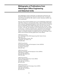 Bibliography of Publications from Washington Office Engineering and Detached Units