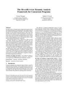 The R R Dynamic Analysis Framework for Concurrent Programs