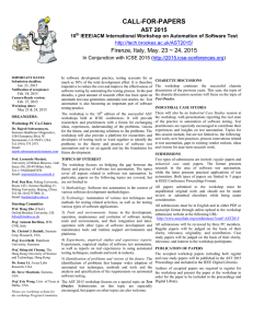 CALL-FOR-PAPERS  AST 2015 Firenze, Italy, May. 23 ~ 24, 2015