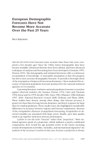 European Demographic Forecasts Have Not Become More Accurate Over the Past 25 Years