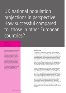 UK national population projections in perspective: How successful compared