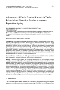 Adjustments  of Public  Pension  Schemes  in... Industrialized  Countries:  Possible  Answers  to