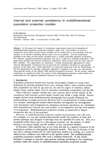 Internal and external consistency in multidimensional population projection models