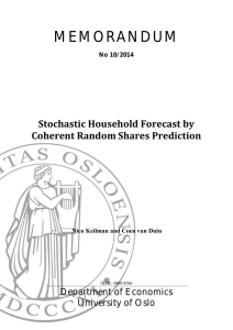 MEMORANDUM  Stochastic Household Forecast by Coherent Random Shares Prediction