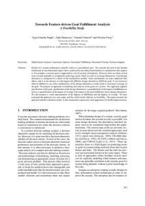 Towards Feature-driven Goal Fulfillment Analysis A Feasibility Study Avjot Garcha Singh