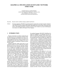 GRAPHICAL SPECIFICATION OF DYNAMIC NETWORK STRUCTURE Fredrik Seehusen and Ketil Stølen