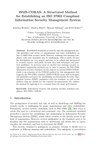 ISMS-CORAS: A Structured Method for Establishing an ISO 27001 Compliant