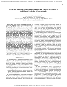 A Practical Approach to Uncertainty Handling and Estimate Acquisition in